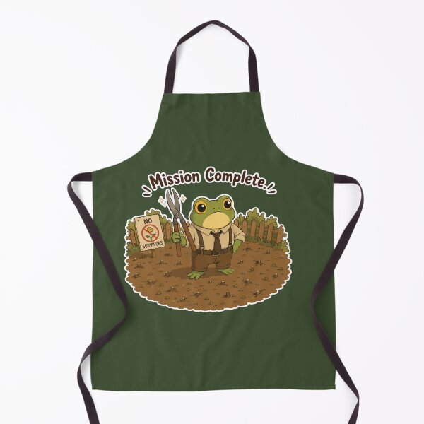 Item preview, Mission Complete Funny Frog Sticker – Weed Removal Victory designed and sold by SimplePoDesign.