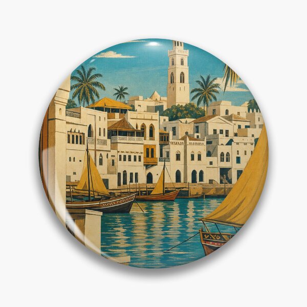 Item preview, Lamu Kenya Travel Souvenir - Retro Illustration designed and sold by VisualArtsOasis.