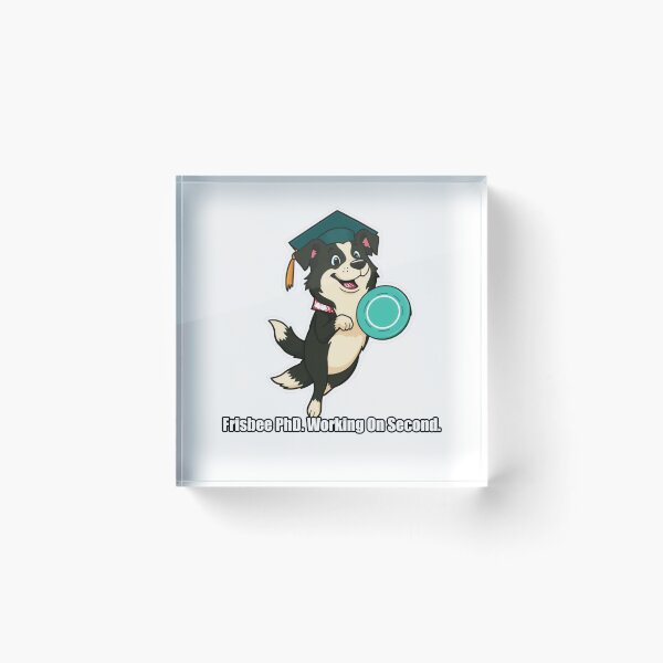 Artikelvorschau, Border Collie – Frisbee-Doktorand arbeitet an zweiter Stelle – Lustiges Border Collie-Geschenk entworfen und verkauft von pawdrops.