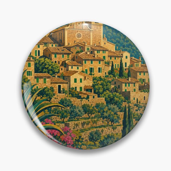 Item preview, Valldemossa Spain Travel Souvenir - Retro Illustration designed and sold by VisualArtsOasis.