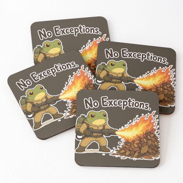 Item preview, No Exceptions Funny Frog Sticker – Flamethrower Leaf Cleanup designed and sold by SimplePoDesign.