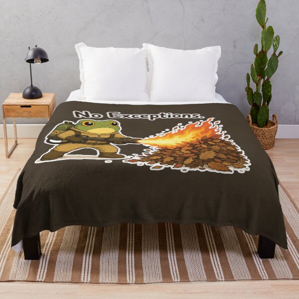 Item preview, No Exceptions Funny Frog Sticker – Flamethrower Leaf Cleanup designed and sold by SimplePoDesign.