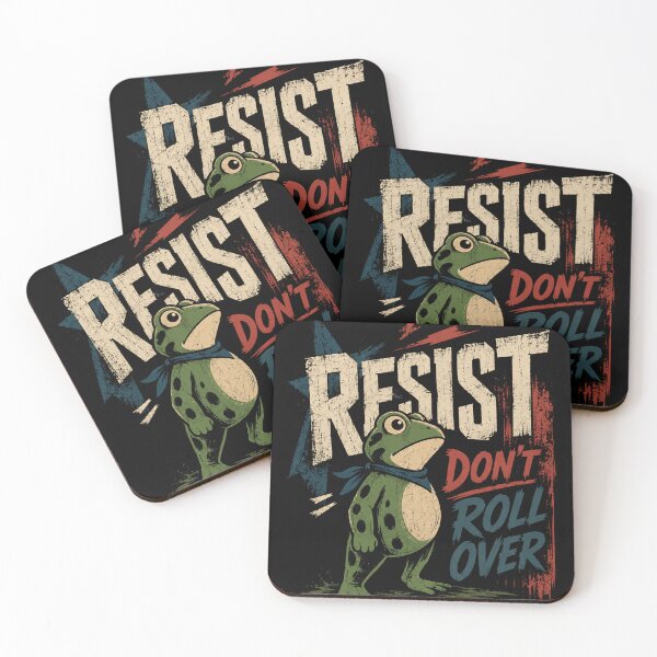 Item preview, Resist Don't Roll Over Frog Activism Protestor Political designed and sold by SkeletonsDanger.