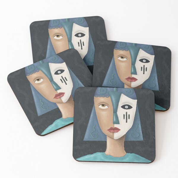 Item preview, Alien No.8 – Wind Weaver | Cubist Alien Wall Art | Surreal Acrylic Style | Sci-Fi Character Illustration designed and sold by aekritdeach.