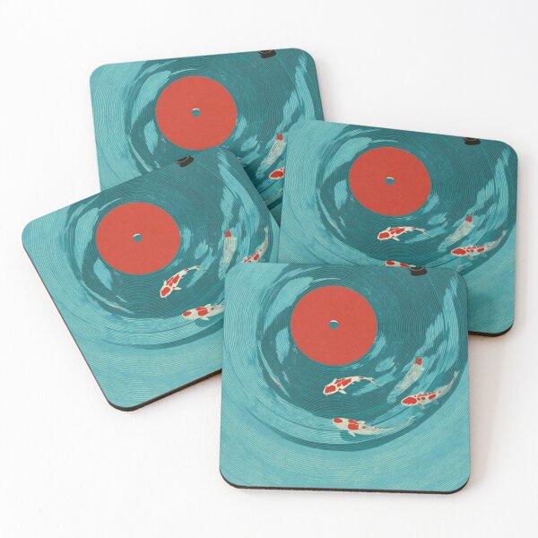 Item preview, Koi Fish Swimming on Vinyl Unique Japanese Inspired Art Print designed and sold by beautyinlove.