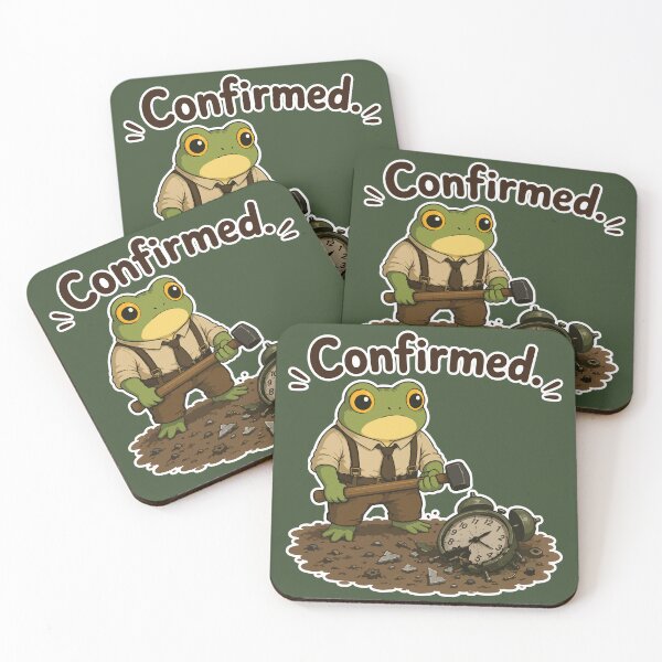 Item preview, Confirmed Funny Frog Sticker – Time Is Dead Cartoon Humor designed and sold by SimplePoDesign.