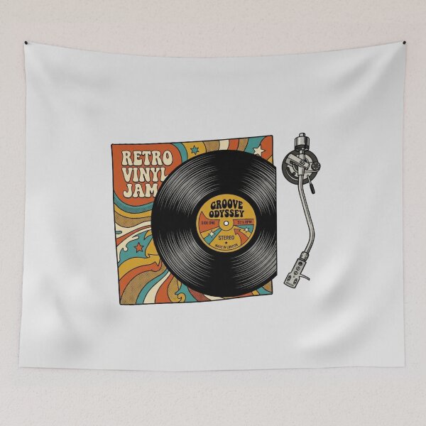 Item preview, "Retro Vinyl Jam 70s Groovy Music Aesthetic"   designed and sold by Malalese.