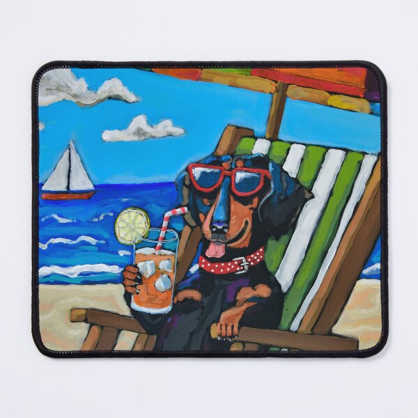 Item preview, Relaxing Dachshund at the Beach designed and sold by David Hinds.