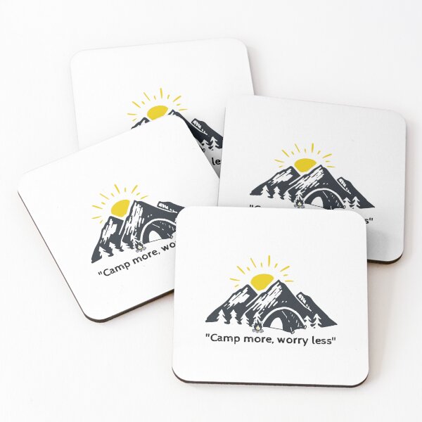Item preview, Minimalist Mountain Camping Sticker designed and sold by Amituniqdesign .