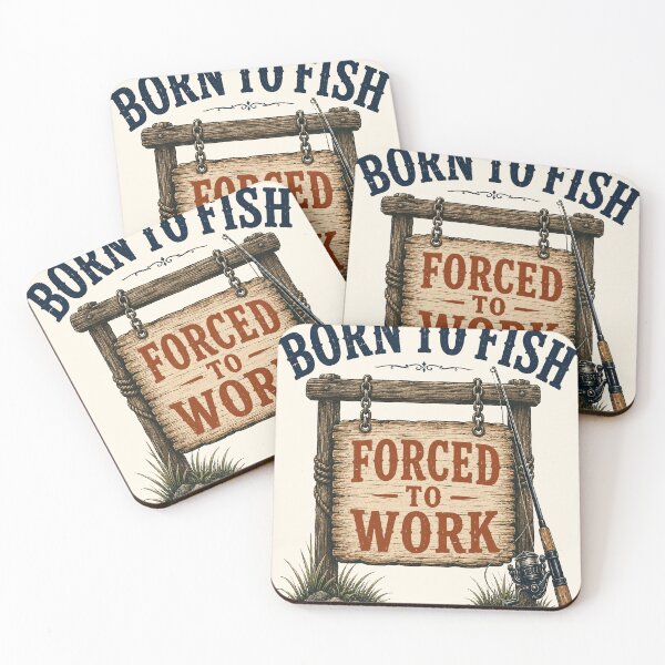 Item preview, Born To Fish Forced To Work Funny Fishing Quote designed and sold by TeeVerse27.