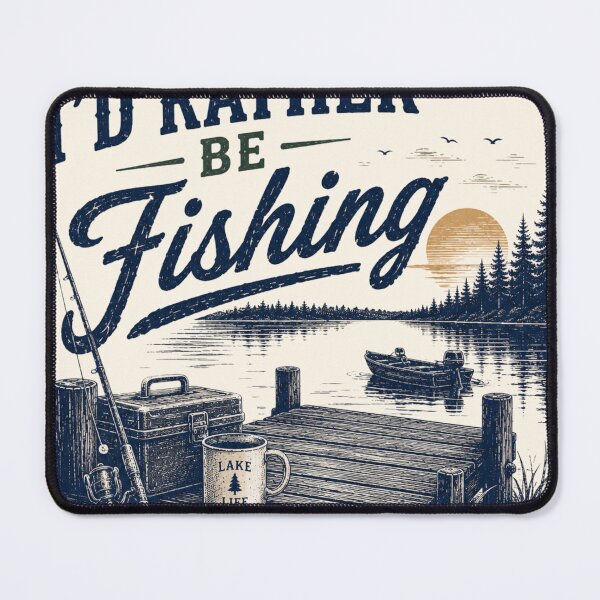 Item preview, I'd Rather Be Fishing Lake Dock Adventure Design designed and sold by TeeVerse27.