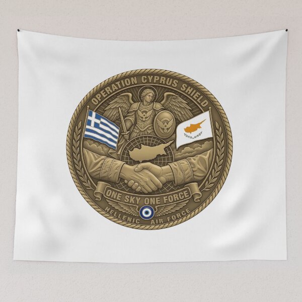 Item preview, Hellenic Air Force: Operation Cyprus Shield Emblem designed and sold by CharlieDesings.