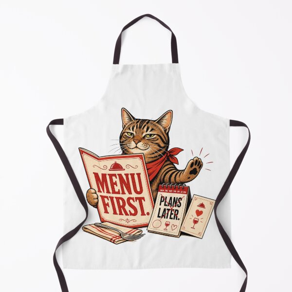Item preview, Food Obsessed Tabby Cat Restaurant Humor  designed and sold by Gentlestate.