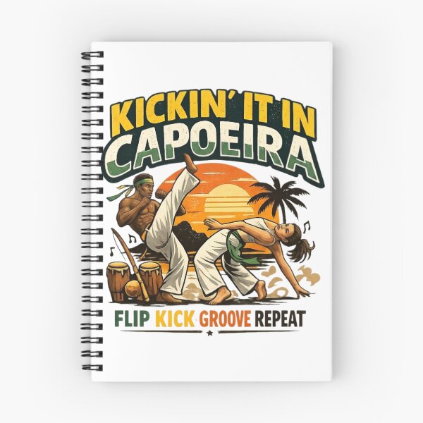 Item preview, Kickin' It in Capoeira – Flip Kick Groove Repeat Retro Martial Arts designed and sold by SidTastic .