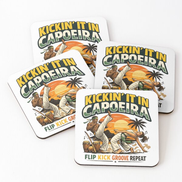 Item preview, Kickin' It in Capoeira – Flip Kick Groove Repeat Retro Martial Arts designed and sold by SidTastic .