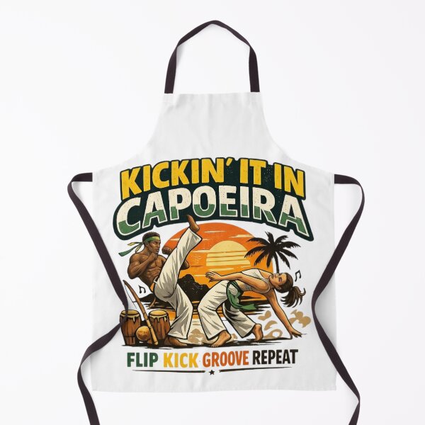Item preview, Kickin' It in Capoeira – Flip Kick Groove Repeat Retro Martial Arts designed and sold by SidTastic .
