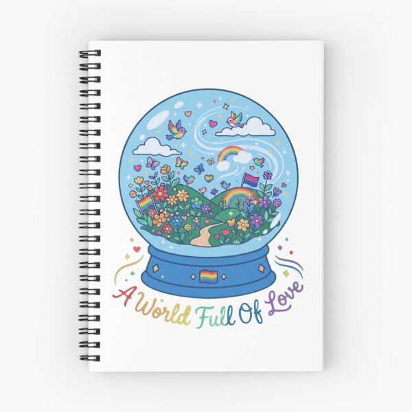 Item preview, A World Full Of Love - Colorful Pride Snow Globe Illustration designed and sold by DesignsCreative.