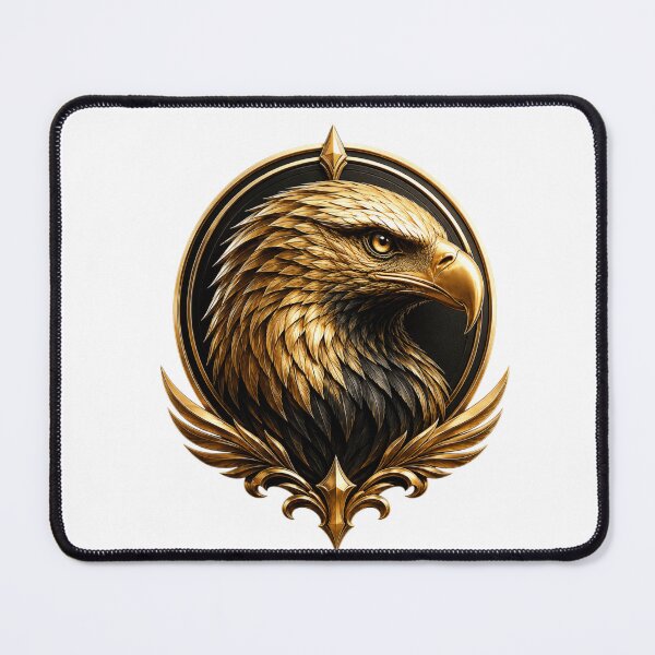 Item preview, Golden Eagle Luxury Emblem | Premium Gold Falcon Artwork designed and sold by MZAgency.