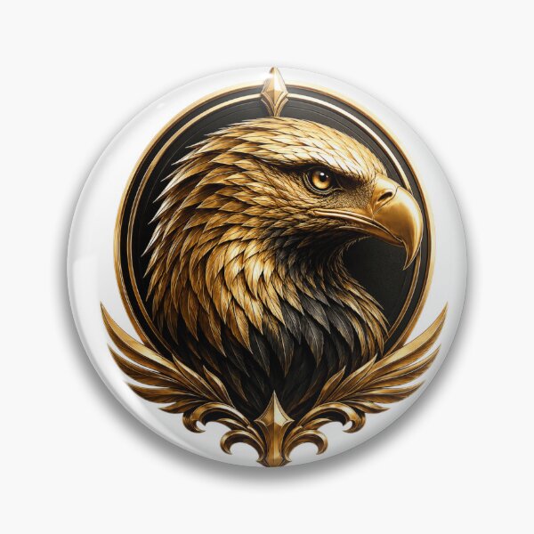 Item preview, Golden Eagle Luxury Emblem | Premium Gold Falcon Artwork designed and sold by MZAgency.