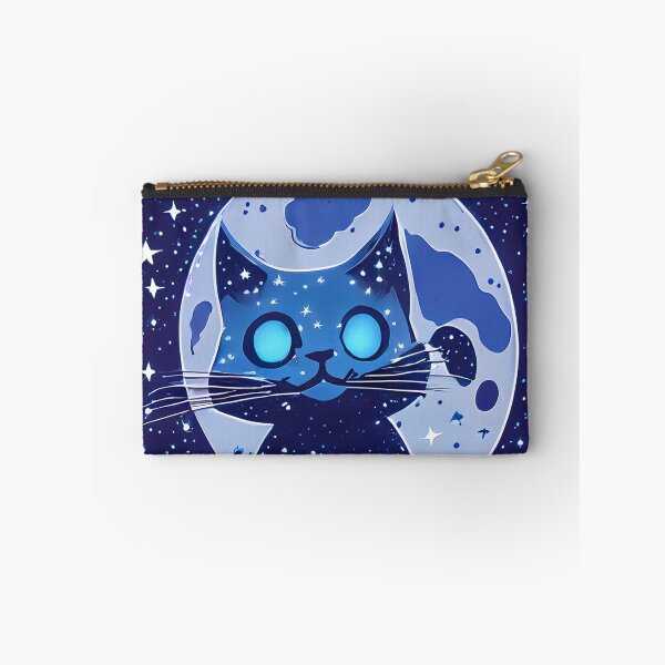 Item preview, Moon Cat - Cute Cosmic Black Cat Illustration designed and sold by TitiaDesign.