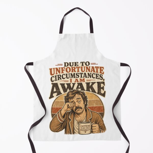 Item preview, Due to Unfortunate Circumstances I Am Awake Funny Vintage Design designed and sold by Art JSMY.