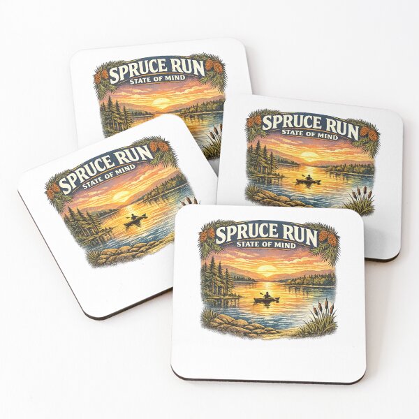 Item preview, Spruce Run State of Mind – Vintage New Jersey Reservoir Kayak Sunset designed and sold by Past in Threads.