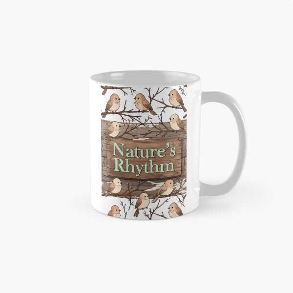 Item preview, Rustic Minimal Bird Art – Nature’s Rhythm on Wooden Plank Texture designed and sold by EdgeSphere.