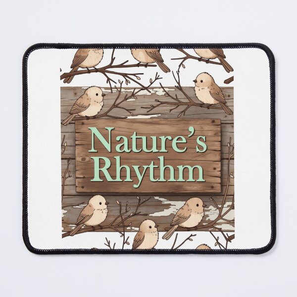 Item preview, Rustic Minimal Bird Art – Nature’s Rhythm on Wooden Plank Texture designed and sold by EdgeSphere.