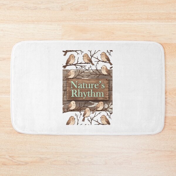 Item preview, Rustic Minimal Bird Art – Nature’s Rhythm on Wooden Plank Texture designed and sold by EdgeSphere.
