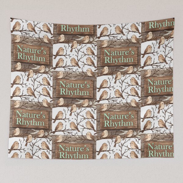 Item preview, Rustic Minimal Bird Art – Nature’s Rhythm on Wooden Plank Texture designed and sold by EdgeSphere.
