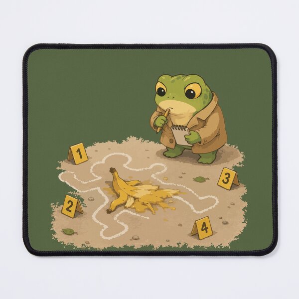 Item preview, Crime Scene Funny Frog Sticker – Banana Peel Investigation designed and sold by SimplePoDesign.