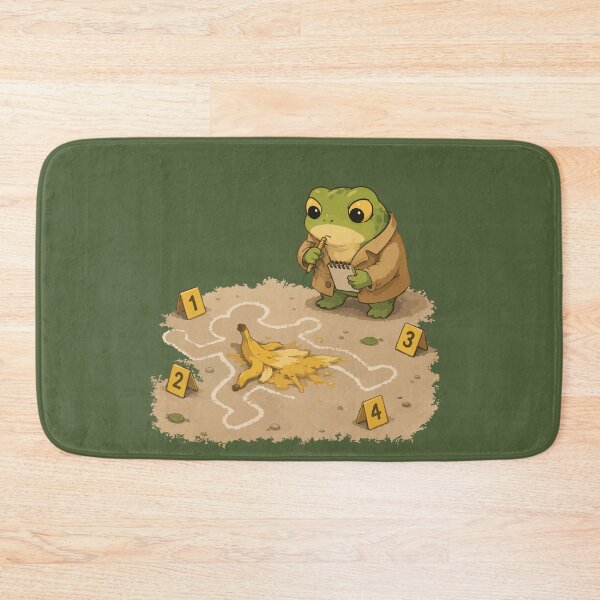 Item preview, Crime Scene Funny Frog Sticker – Banana Peel Investigation designed and sold by SimplePoDesign.