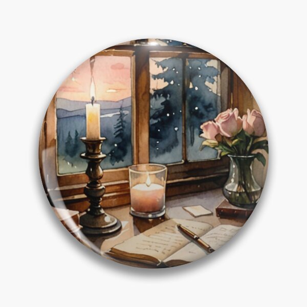 Item preview, Art - Cozy Interior, Peaceful Winter Ambience in Watercolor designed and sold by Reverso-Design.