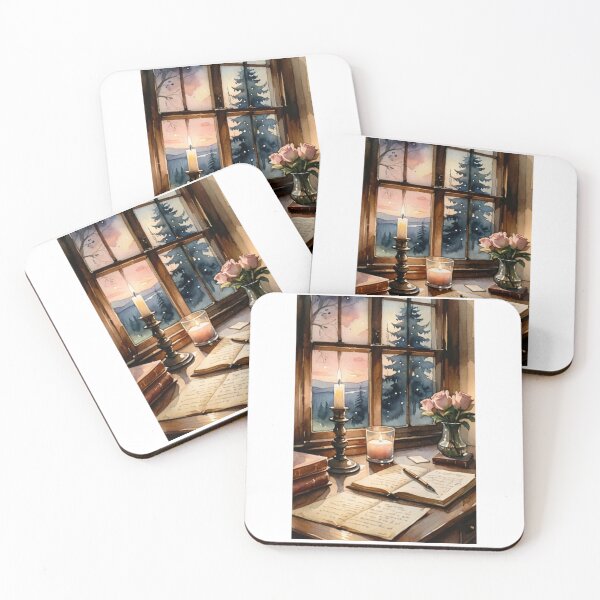Artikelvorschau, Art - Cozy Interior, Peaceful Winter Ambience in Watercolor entworfen und verkauft von Reverso-Design.