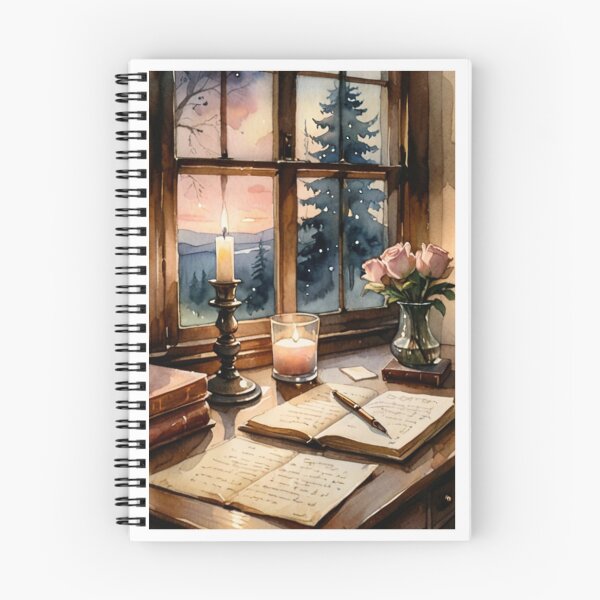 Item preview, Art - Cozy Interior, Peaceful Winter Ambience in Watercolor designed and sold by Reverso-Design.