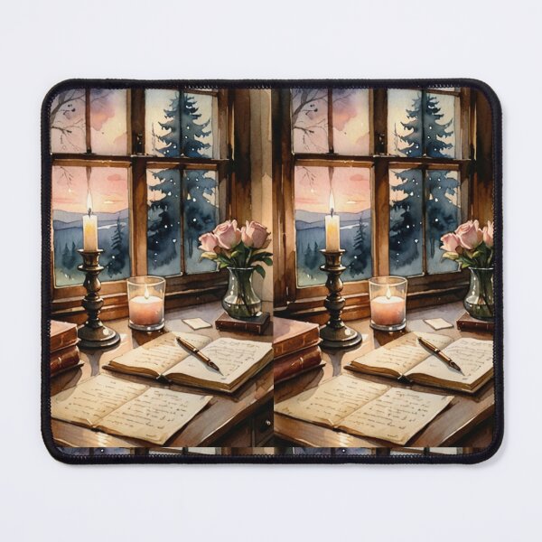 Item preview, Art - Cozy Interior, Peaceful Winter Ambience in Watercolor designed and sold by Reverso-Design.