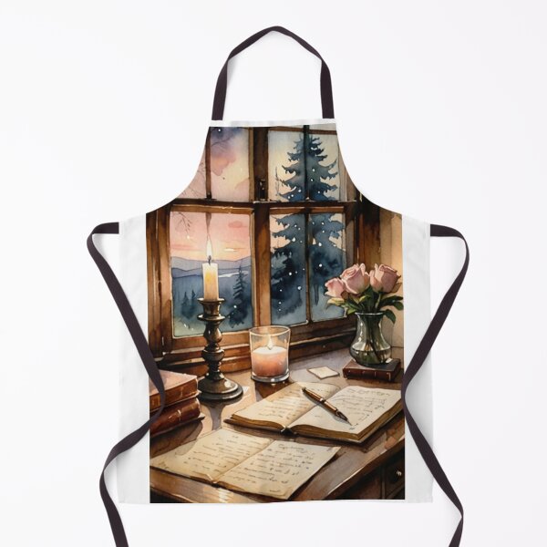 Item preview, Art - Cozy Interior, Peaceful Winter Ambience in Watercolor designed and sold by Reverso-Design.