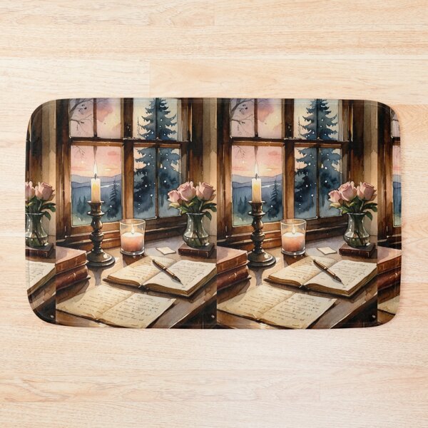 Item preview, Art - Cozy Interior, Peaceful Winter Ambience in Watercolor designed and sold by Reverso-Design.