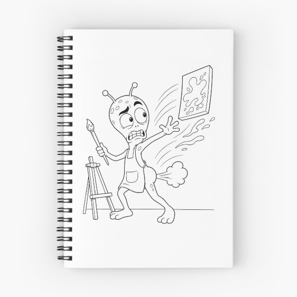 Item preview, Funny Alien Artist Paint Disaster Creative Chaos Cartoon designed and sold by ComedyInkFactor.