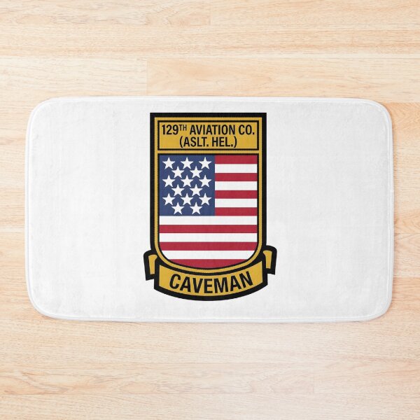 Item preview, US Army 129th Aviation Company (Assault Helicopter) "Caveman" Insignia designed and sold by CharlieDesings.