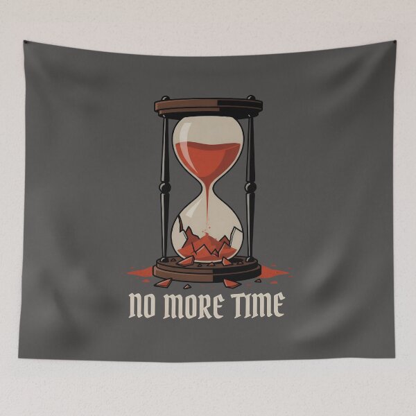Item preview, NO MORE TIME - Broken Hourglass Gothic designed and sold by Zazz Lee.