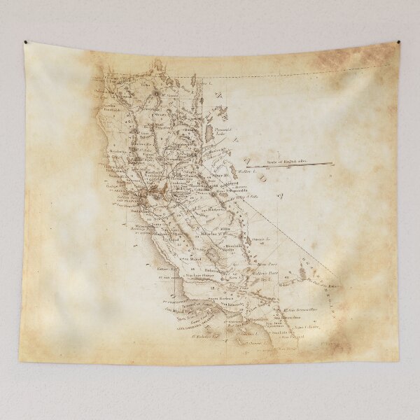 Item preview, Vintage antique California Map designed and sold by WanderingLife.