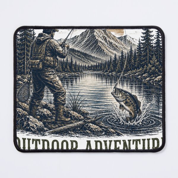 Item preview, Outdoor Adventure Old School Fishing Wilderness designed and sold by TeeVerse27.