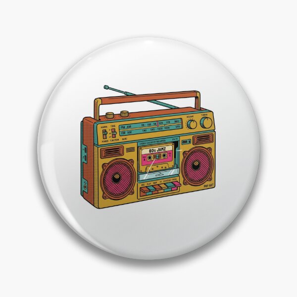 Item preview, ​"80s Retro Boombox Cassette Player Pop Art Aesthetic" designed and sold by Malalese.