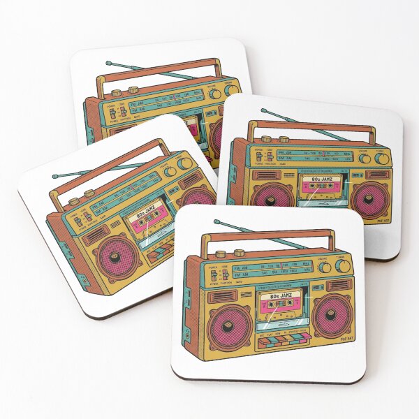 Item preview, ​"80s Retro Boombox Cassette Player Pop Art Aesthetic" designed and sold by Malalese.