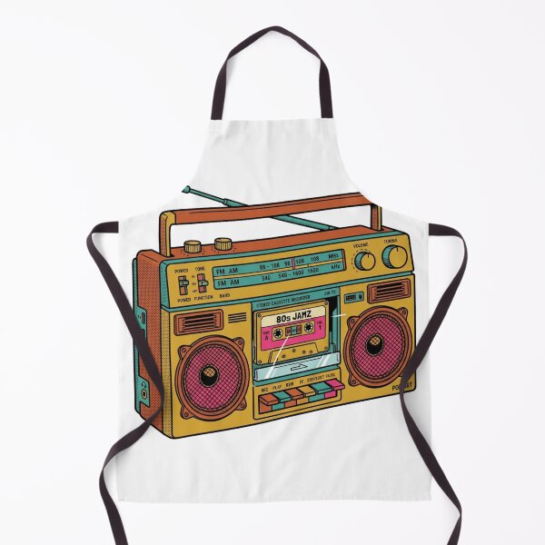 Item preview, "80s Retro Boombox Cassette Player Pop Art Aesthetic" designed and sold by Malalese.