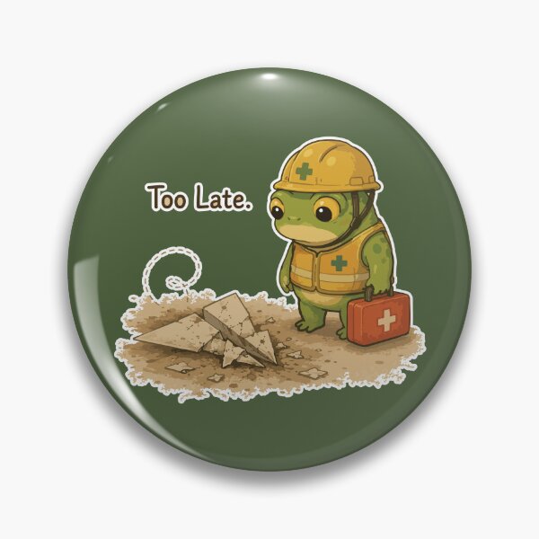 Item preview, Too Late Funny Medic Frog Sticker – Emergency Response Cartoon designed and sold by SimplePoDesign.