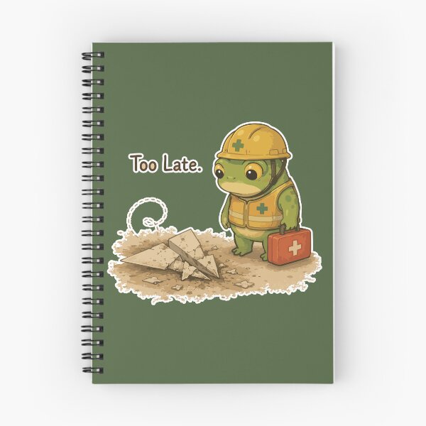 Item preview, Too Late Funny Medic Frog Sticker – Emergency Response Cartoon designed and sold by SimplePoDesign.