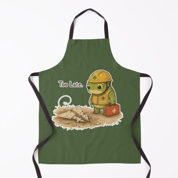 Item preview, Too Late Funny Medic Frog Sticker – Emergency Response Cartoon designed and sold by SimplePoDesign.
