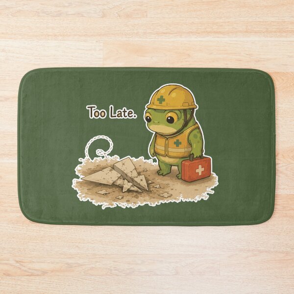 Item preview, Too Late Funny Medic Frog Sticker – Emergency Response Cartoon designed and sold by SimplePoDesign.